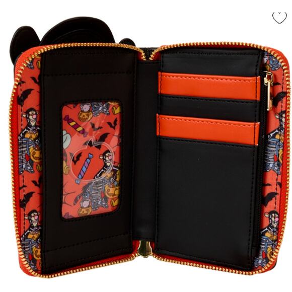 Disney Loungefly Winnie The Pooh Skeleton Tigger Glow in the Dark Wallet NEW - Picture 4 of 7